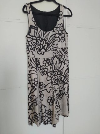 Vestido Caroll Talla 40 Algodón y Seda