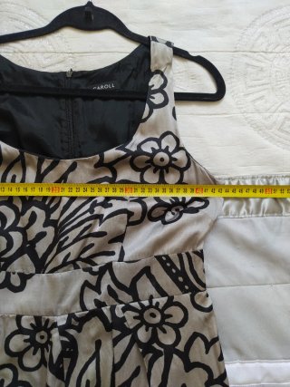 Vestido Caroll Talla 40 Algodón y Seda