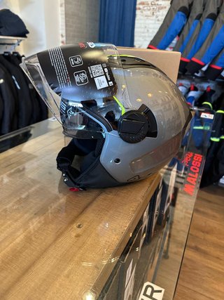 Casco Moto Jet Acerbis Gris/Amarillo