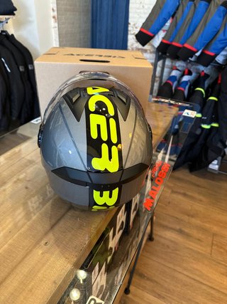 Casco Moto Jet Acerbis Gris/Amarillo