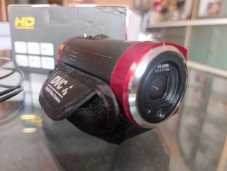 Cámara de vídeo y fotos HD roja