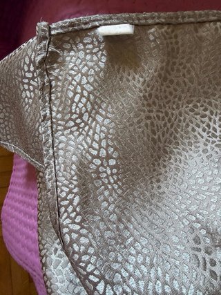 Piumone grigio/argento in poliestere