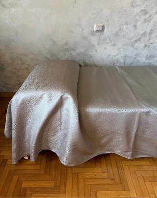 Piumone grigio/argento in poliestere