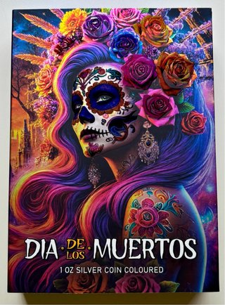Moneda PLATA 1 oz México Día de Muertos 2024 COLOR