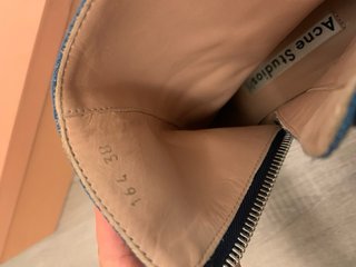 Botines Acne Studios Denim Tacón Rojo