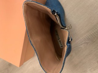 Botines Acne Studios Denim Tacón Rojo