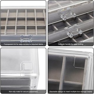 Vitrina de rocas con 3 cajones cristal