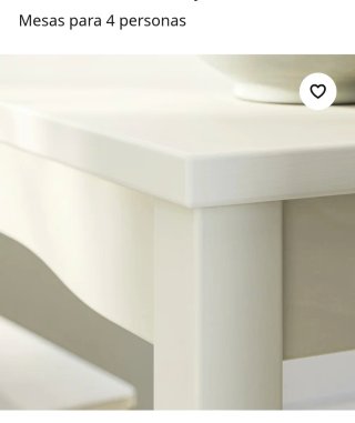 Mesa de comedor blanca