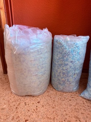 Relleno para puff (poliéster) - Azul/Blanco