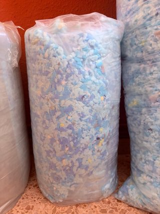 Relleno para puff (poliéster) - Azul/Blanco