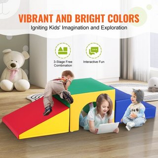 Escalador de Túnel Único, Juego para Niños Pequeños, Bloques de Escalada de Espuma para Niños, Laberinto de Túnel para Niños con Escaleras y Rampa, Interior para Niños Pequeños y Preescolares Fáci...