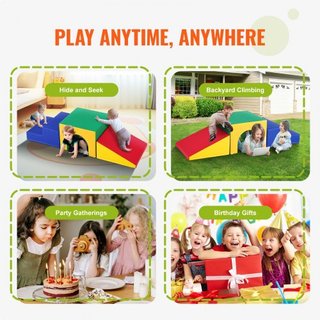 Escalador de Túnel Único, Juego para Niños Pequeños, Bloques de Escalada de Espuma para Niños, Laberinto de Túnel para Niños con Escaleras y Rampa, Interior para Niños Pequeños y Preescolares Fáci...