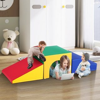 Escalador de Túnel Único, Juego para Niños Pequeños, Bloques de Escalada de Espuma para Niños, Laberinto de Túnel para Niños con Escaleras y Rampa, Interior para Niños Pequeños y Preescolares Fáci...