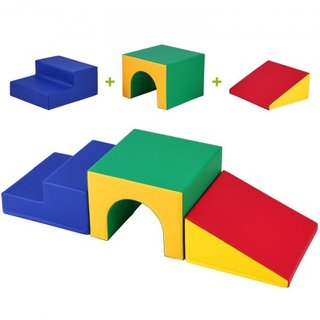 Escalador de Túnel Único, Juego para Niños Pequeños, Bloques de Escalada de Espuma para Niños, Laberinto de Túnel para Niños con Escaleras y Rampa, Interior para Niños Pequeños y Preescolares Fáci...