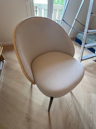 Juego de 4 sillas madera y metal