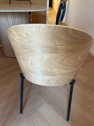 Juego de 4 sillas madera y metal