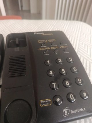 Teléfono fijo Forma negro