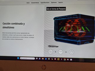 Horno combinado PANASONIC con 4 modos de cocción