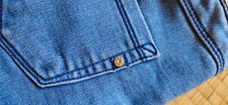 Shorts jeans ragazza con pizzo blu