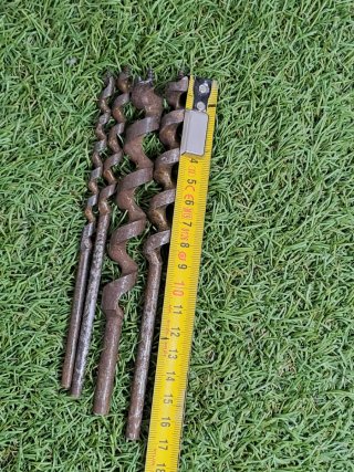 Lote 4 brocas antiguas madera