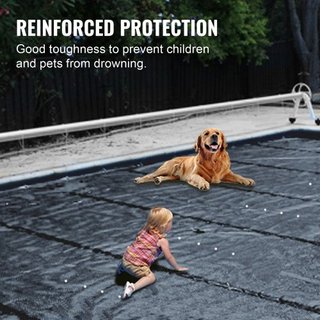 Cubierta de Seguridad para Piscina que se Ajusta a Piscinas Rectangulares Inground de 10.5x18.6 pies, Cubierta de Seguridad para Piscina con Agujeros de Drenaje, Cubierta de Malla para Piscina, Cu...