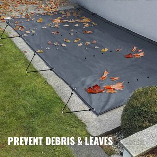 Cubierta de Seguridad para Piscina que se Ajusta a Piscinas Rectangulares Inground de 10.5x18.6 pies, Cubierta de Seguridad para Piscina con Agujeros de Drenaje, Cubierta de Malla para Piscina, Cu...