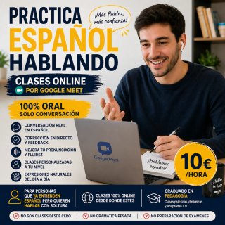 Mejora tu español hablando (clases online)