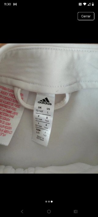 Sudadera Real Madrid Junior Adidas Blanca