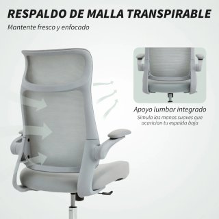 Silla de oficina ergonómica gris