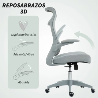 Silla de oficina ergonómica gris
