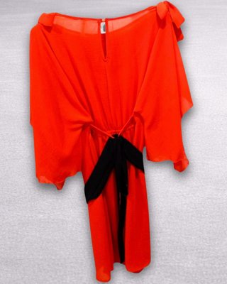 Vestido Barbarella naranja mujer 38 fluido verano