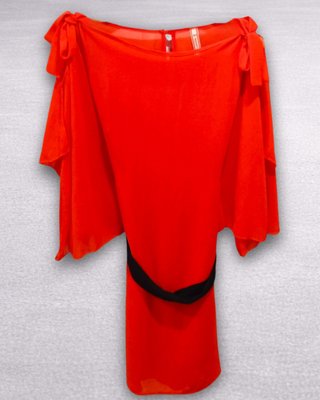 Vestido Barbarella naranja mujer 38 fluido verano