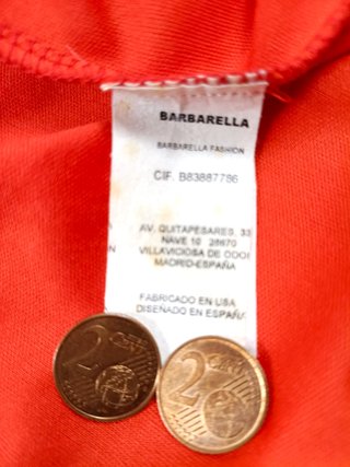 Vestido Barbarella naranja mujer 38 fluido verano