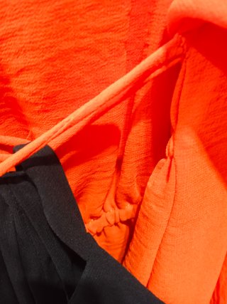 Vestido Barbarella naranja mujer 38 fluido verano