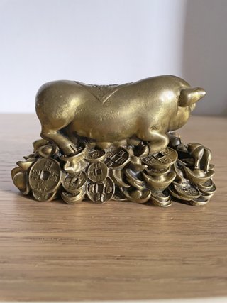 Statuetta maiale Feng Shui portafortuna cinese