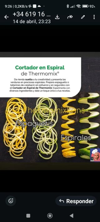 Cortador Spiralizer Thermomix TM5 TM6