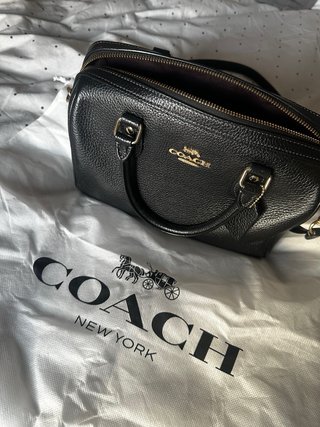 Bolso Coach Negro Piel Texturizada