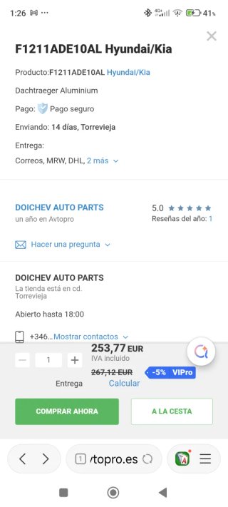 Portaequipajes Kia Sportage F1211ADE10AL