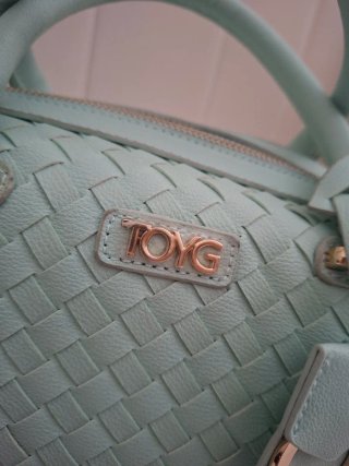 Borsa bauletto TOY G verde intrecciata