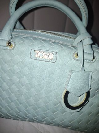 Borsa bauletto TOY G verde intrecciata