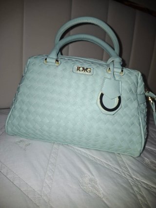 Borsa bauletto TOY G verde intrecciata