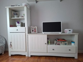 Mueble modular TV blanco