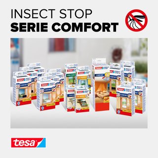 Tesa mosquitera autoadhesiva ventana gris