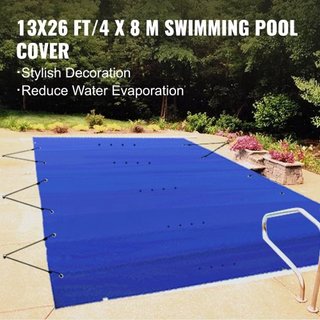 Cubierta de Seguridad para Piscina, Cubierta de Piscina In-ground de 4 x 8 m, Cubiertas de Piscina de PVC Azul, Cubierta de Seguridad Rectangular para Piscina Cubierta de Invierno Cubierta de Segu...