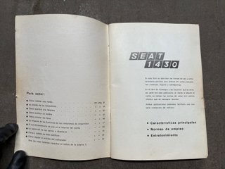 Manual SEAT 1430 uso y entretenimiento - 1972