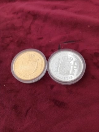 Lote monedas historia peseta 925