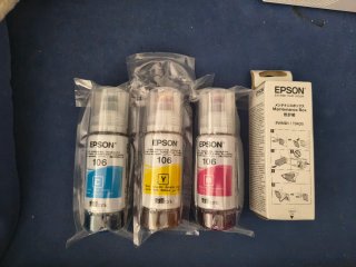 Tinta Epson 106 EcoTank (Cian, Magenta, Amarillo)