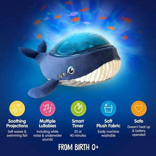 Pabobo lámpara nocturna musical proyector azul