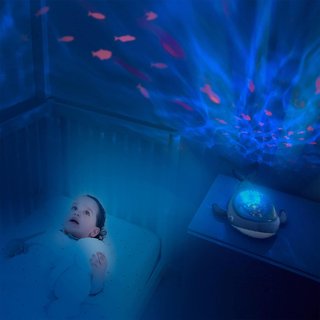 Pabobo lámpara nocturna musical proyector azul