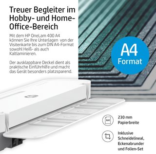 HP laminadora A4 protección documentos accesorios